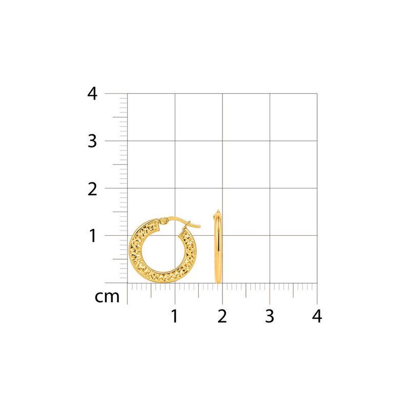 Arracadas Oro 10k Diamantado 15mm | Encanto Fin... image number null