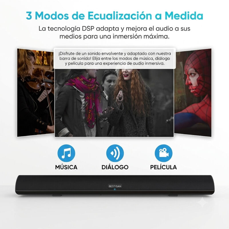 Barra De Sonido Bluetooth Bestisan S9920 100 Va... image number null