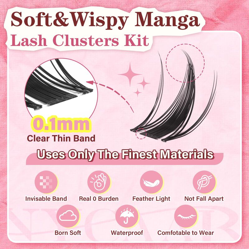Kit De Extensiones De Pesta&ntilde;as Estilo Manga Nyc... image number null