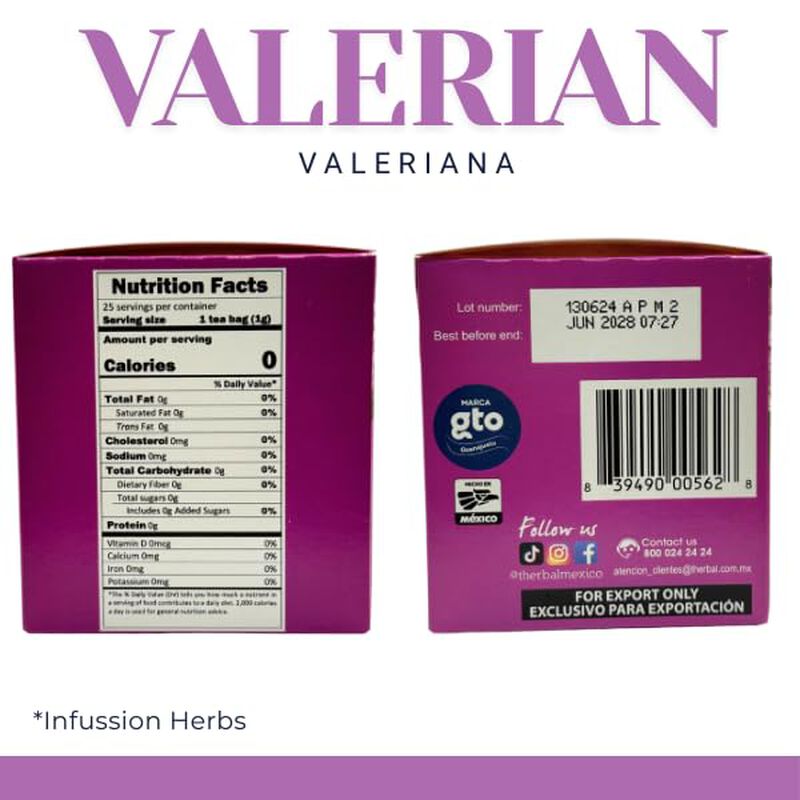 T&eacute; Therbal De Ra&iacute;z De Valeriana &ndash; 25 Sobres (25... image number null