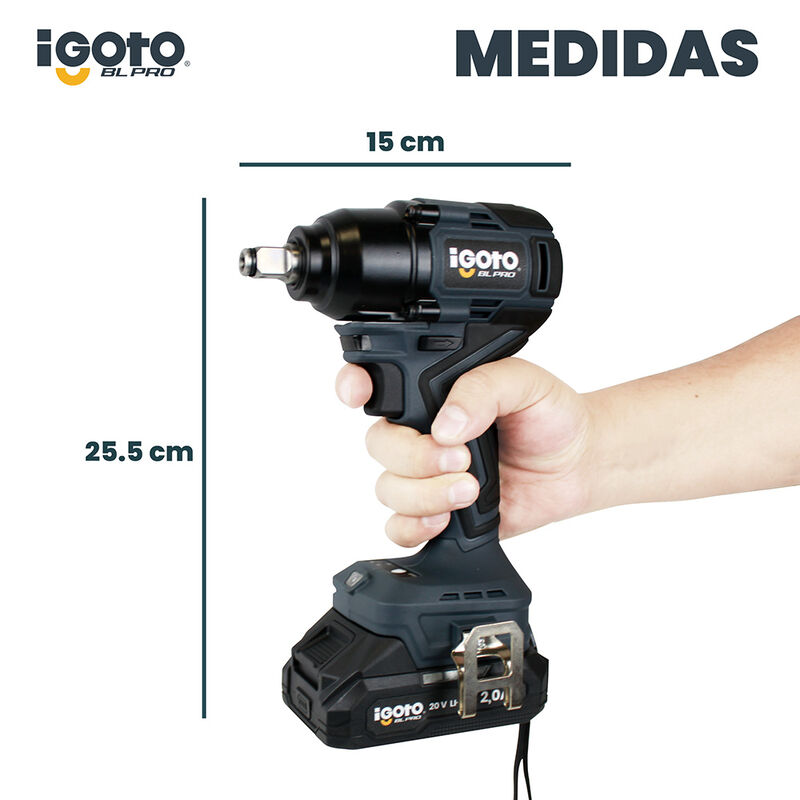 Llave De Impacto Desatornillador Inal&aacute;mbrica Br... image number null