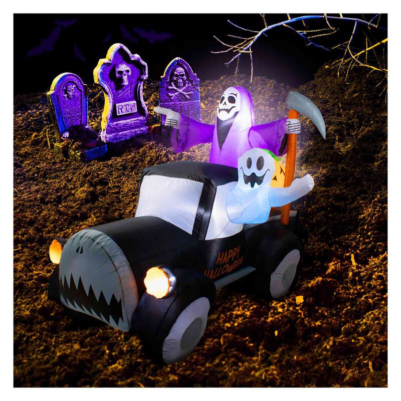 Inflable Halloween Camioneta Terrorifica Led 20... image number null
