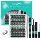 Kit De Racimos De Pesta&ntilde;as Amzgirl Lash, 320 Unidades, Con Adhesivo, Removedor Y Aplicador