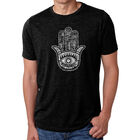 Camiseta Mezcla Premium Word Art Para Hombre - Hamsa - Negro