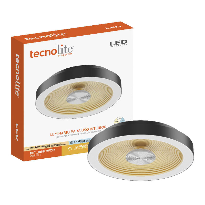 Lámpara Plafón LED Techo 18 W, Luz Blanca Ajust... image number null