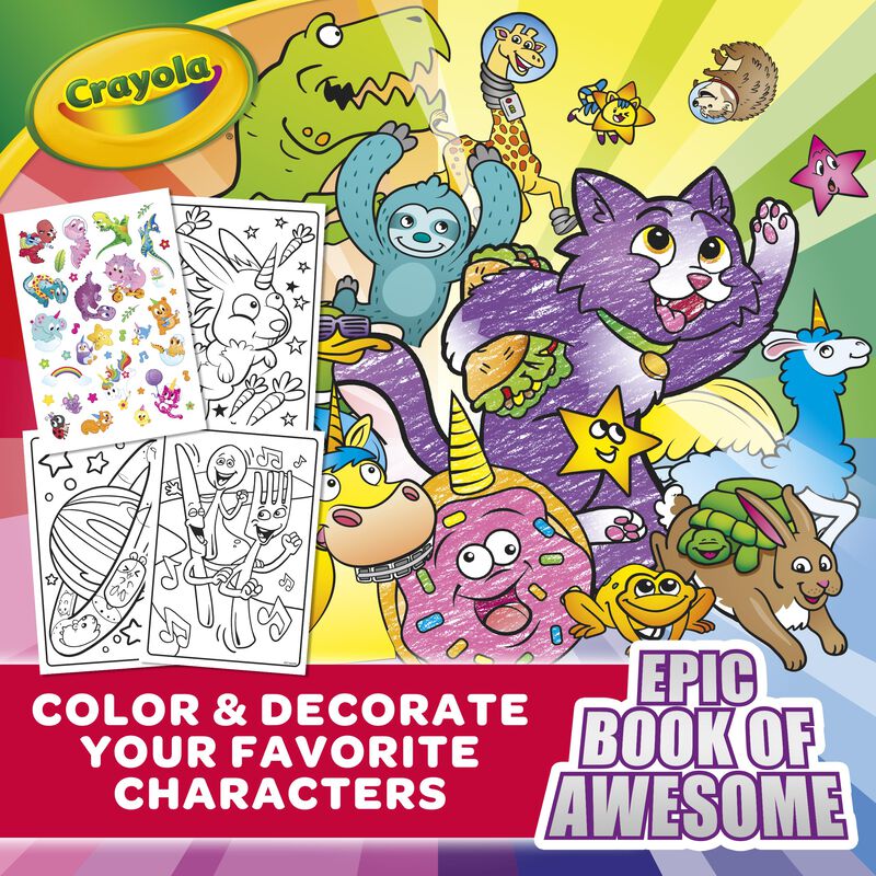 Libro Para Colorear Crayola Epic Book Of Awesom... image number null