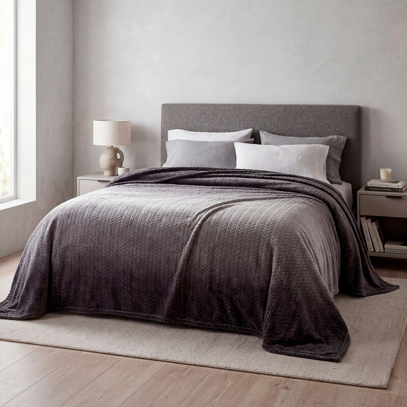 Cobertor Ligero Jacquard Premium King Size Gris image number null