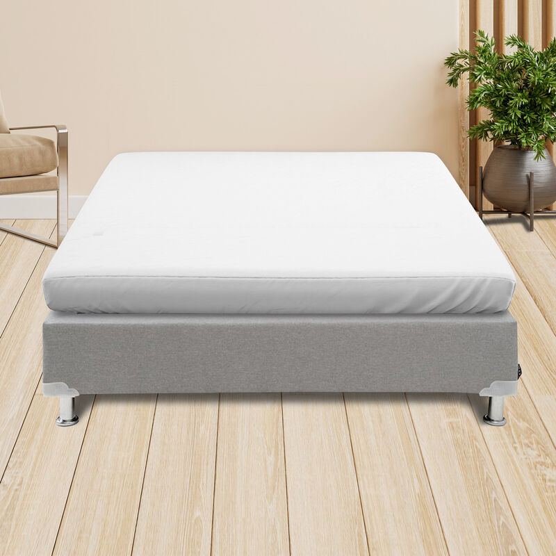 Box Queen size Dicasa Quantum Gris Claro image number null
