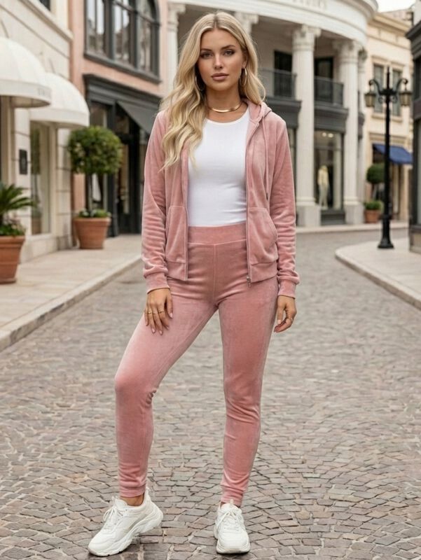 Conjunto de Sudadera y Pants Aterciopelado para... image number null