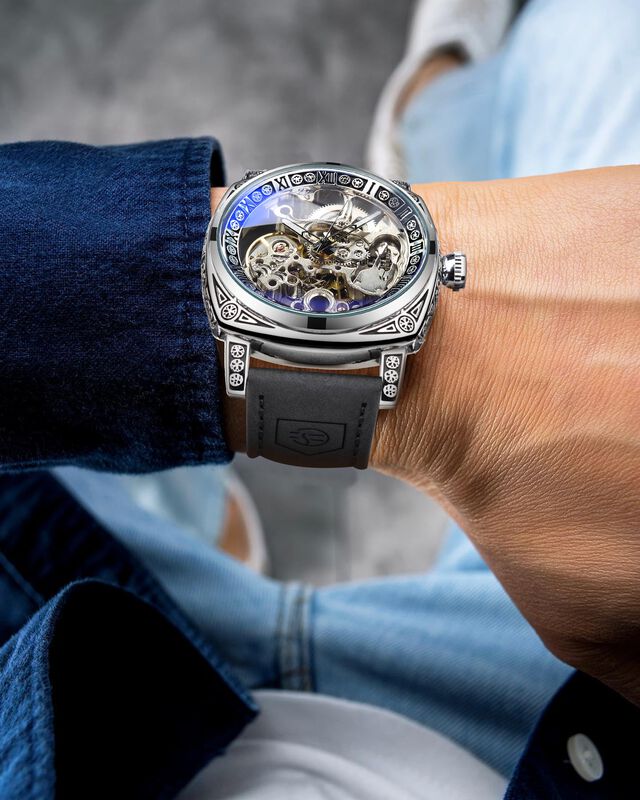 Reloj Forsining Square Retro Mechanical Self-wi... image number null