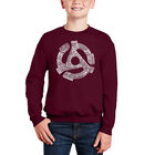 Sudadera De Cuello Redondo Word Art Para Ni&ntilde;o - Adaptador de Disco - Granate
