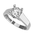 Anillo de Compromiso de 14K con Circonia Talla 5 ORO BLANCO 14K- / M998-14W-CZ-5