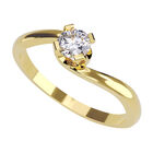 Anillo de Compromiso en Oro Amarillo 10K con Circonia -  Talla:6/ FJ717-10Y-CZ-6