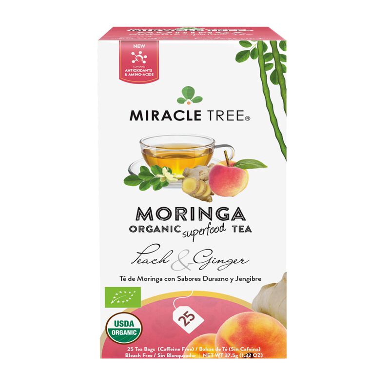 T&eacute; Miracle Tree Moringa Con Jengibre Y Melocot&oacute;... image number null