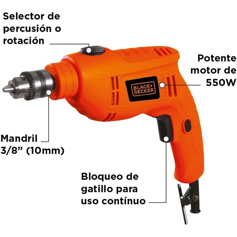 Rotomartillo Black mas Decker 3/8" 550W Profesi... image number null