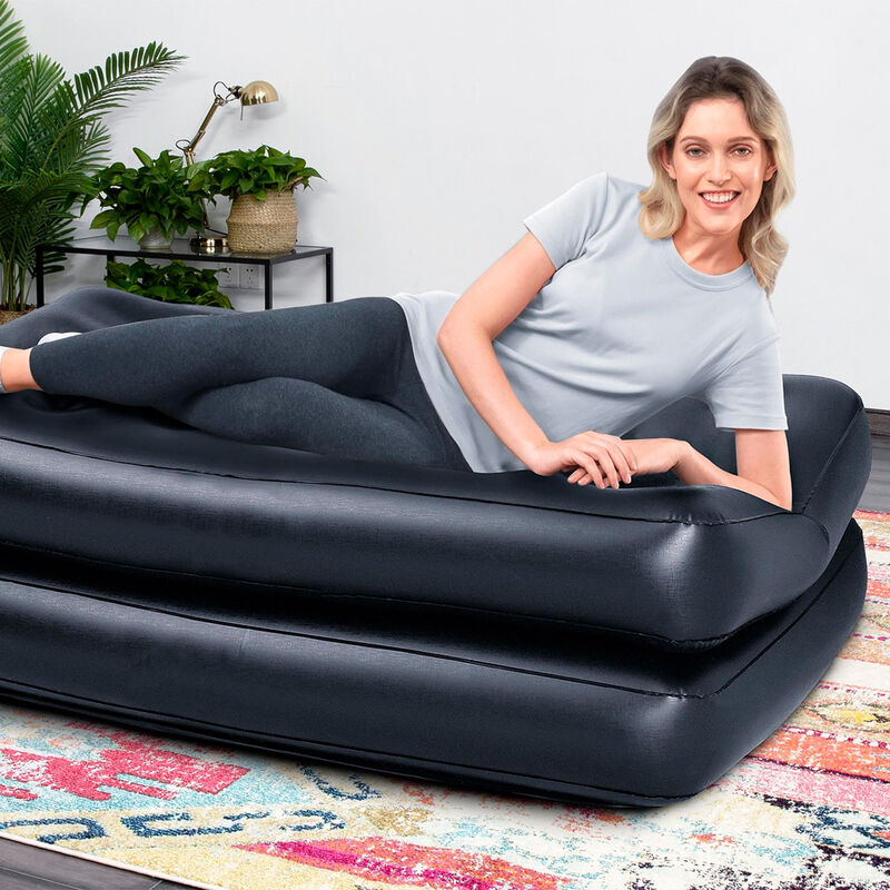 Sill&oacute;n Cama Inflable 2 Plazas 1.88m X 1.52m X 6... image number null