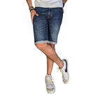 Duc Denim - Bermuda para Hombre  Slim Stretch Sean the Short - Sunset (Azul Deslavado ligero con Contraste)