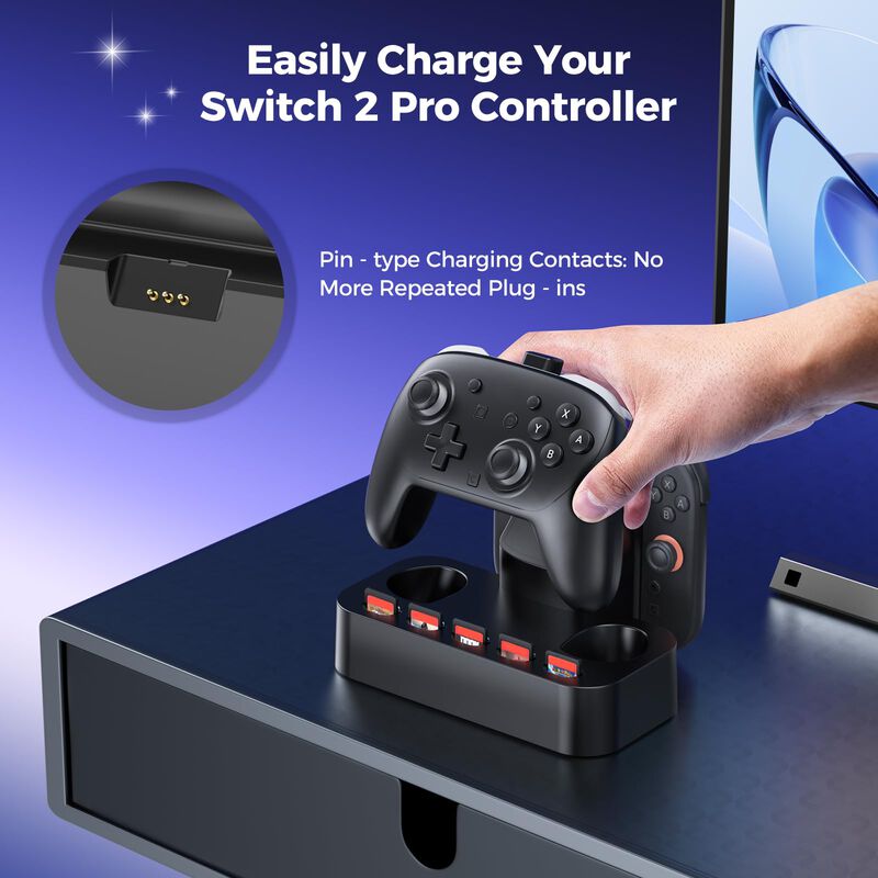 Dock De Carga Newdery Para Switch 2 Pro Y Joy-C... image number null