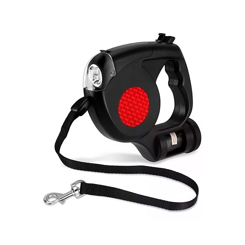 Correa para Perro Retráctil con Luz Led Negro image number null