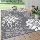 Alfombra Hebe Impermeable 183 cm &times; 274 cm Floral Reversible