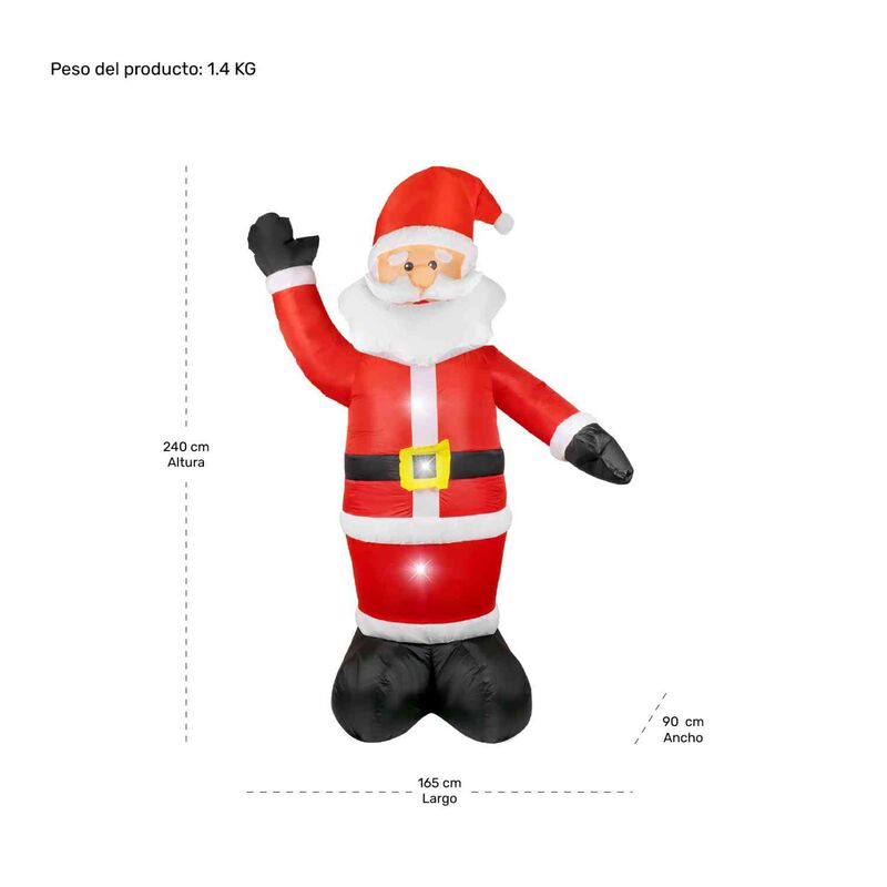 Inflable Navidad Santa Claus Papa Noel 2.4m Dec... image number null