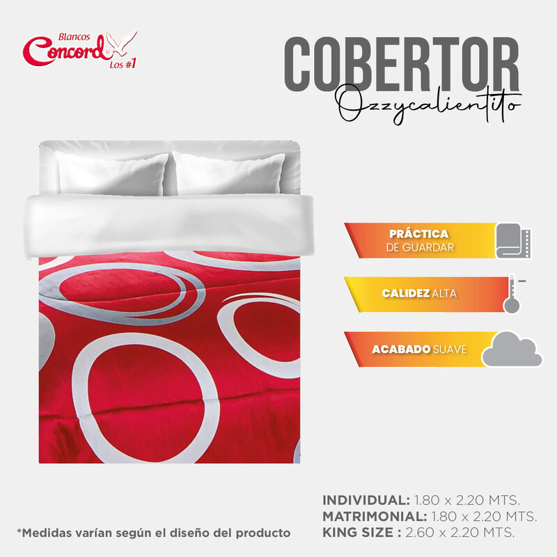 COBERTOR OZZY UNIVERSO V2 GRIS KS/XL-QS image number null