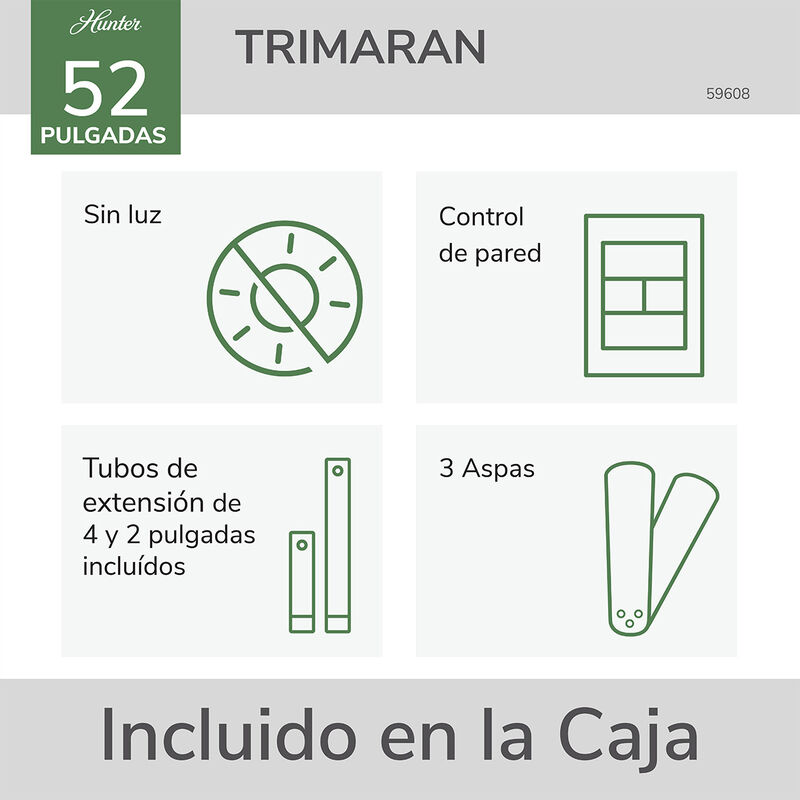 Ventilador De Techo Trimaran Exterior 52 Pulgad... image number null