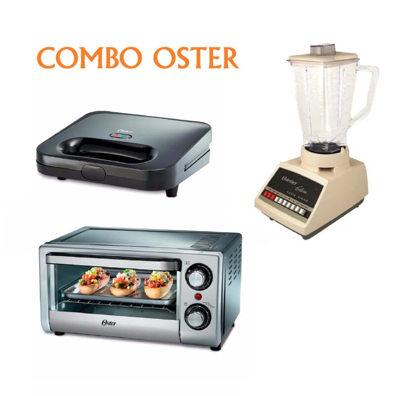 Combo Oster Sandwichera / Licuadora / Horno Tos... image number null
