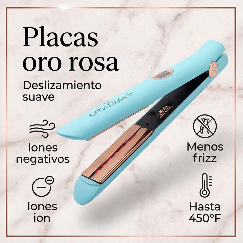 Plancha Karma Beauty Ultrasonic Azul Infrarroja... image number null