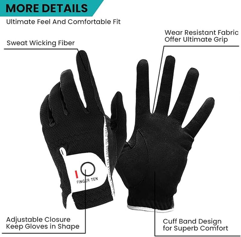 Guante De Golf Para Hombre, Finger Ten  Mano Iz... image number null