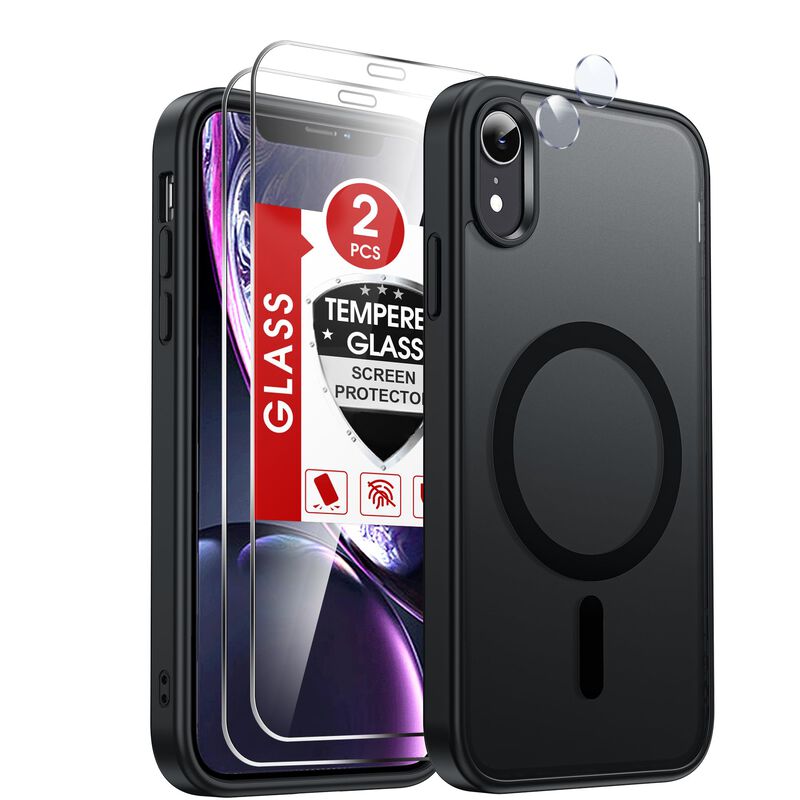Funda Leyi para iPhone XR Negra con Protector d... image number null