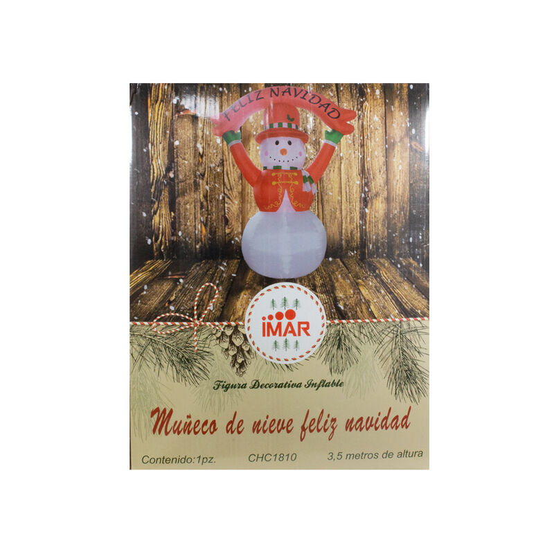 Inflable Navide&ntilde;o Bola de Nieve Jumbo 3.50 M co... image number null