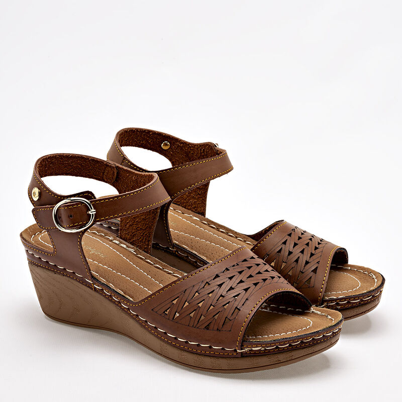 Mora Confort Sandalia para mujer camel image number null