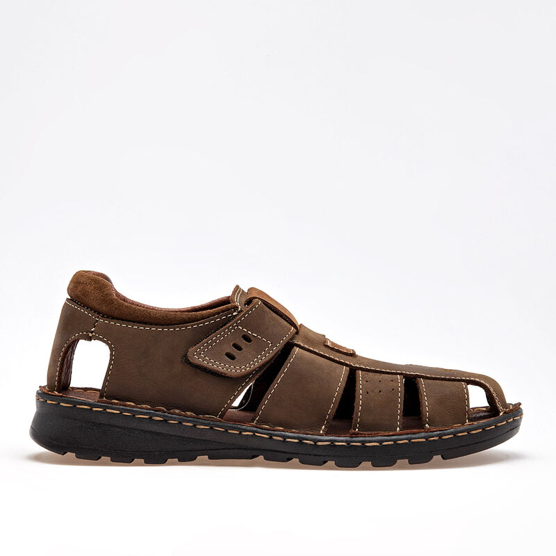 Moel Sandalia Piel Para Hombre Caf&eacute; Cod 121335-... image number null