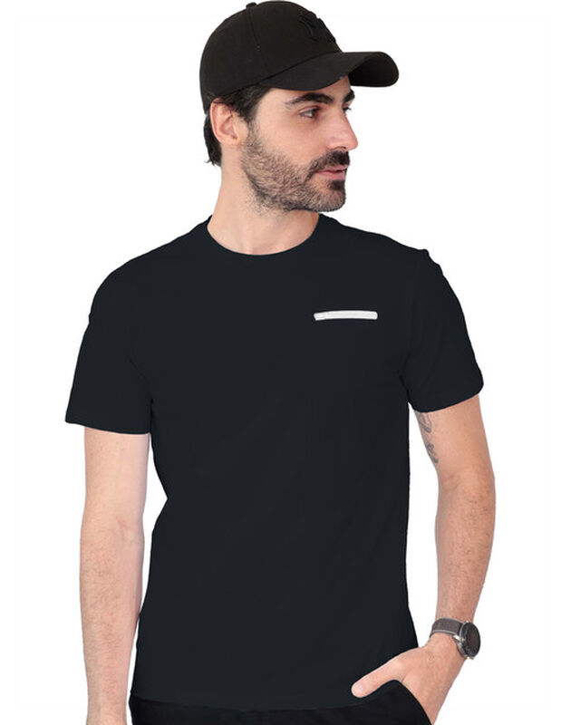 Playera Basica Manga Corta Caballero Premium Ne... image number null