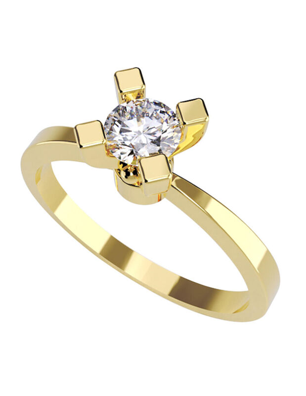 Anillo de Compromiso de 14K con Diamante de Lab... image number null