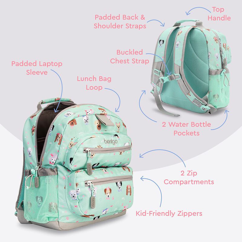 Mochila Bentgo 36 cm Con Lonchera Puppy Love &ndash; ... image number null