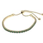 Pulsera De Plata Dorada Con Piedras Verdes