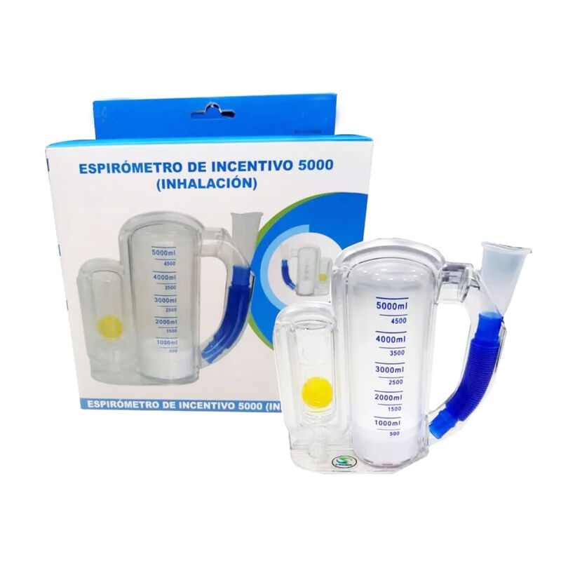 Espirómetro 5000 ml | Ejercitador Pulmonar image number null