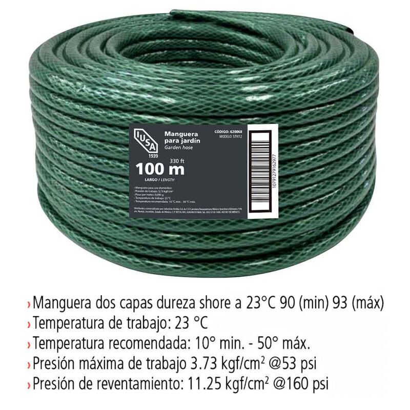 Rollo De Manguera Flexible Tricapa, Iusa, 100 M... image number null