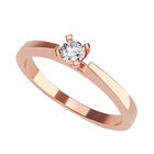Anillo de Compromiso en Oro Rosa 14K con Circonia -  Talla:9.5/ FJ821-14R-CZ-95