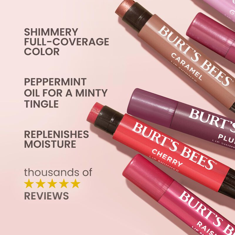 Lip Shimmer Burt's Bees Pink Collection, 3 Tubo... image number null