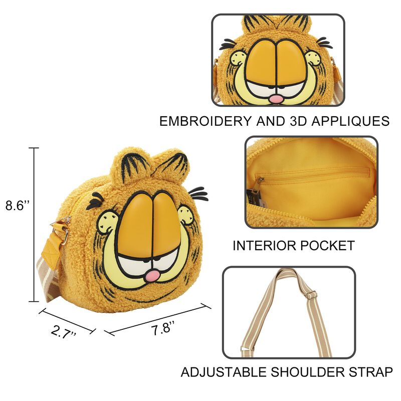 Bolso Bandolera Bioworld 22x20x7 cm Garfield 3d... image number null