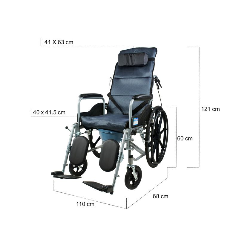 Silla de Ruedas Reclinable Comodo Nanofort image number null