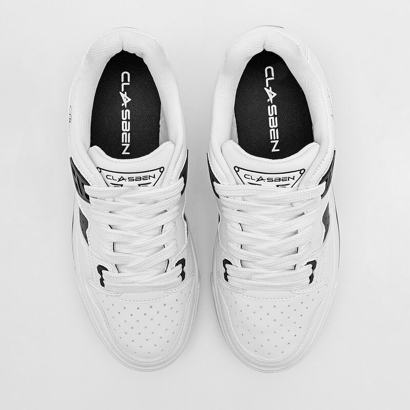Clasben Tenis urbano para mujer blanco negro image number null