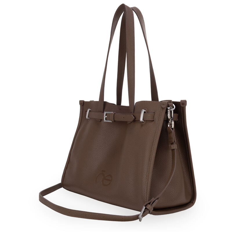 Bolsa Tote Grande Con Hebilla Decorativa Color ... image number null