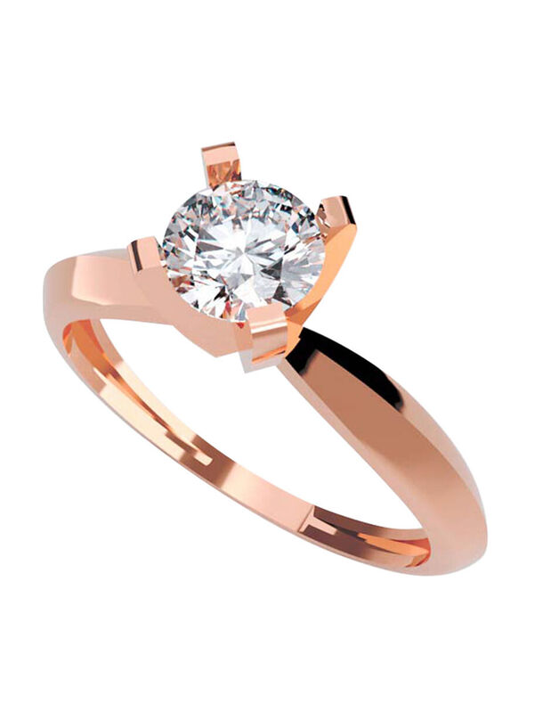 Anillo de Compromiso de 14K con Diamante de Lab... image number null