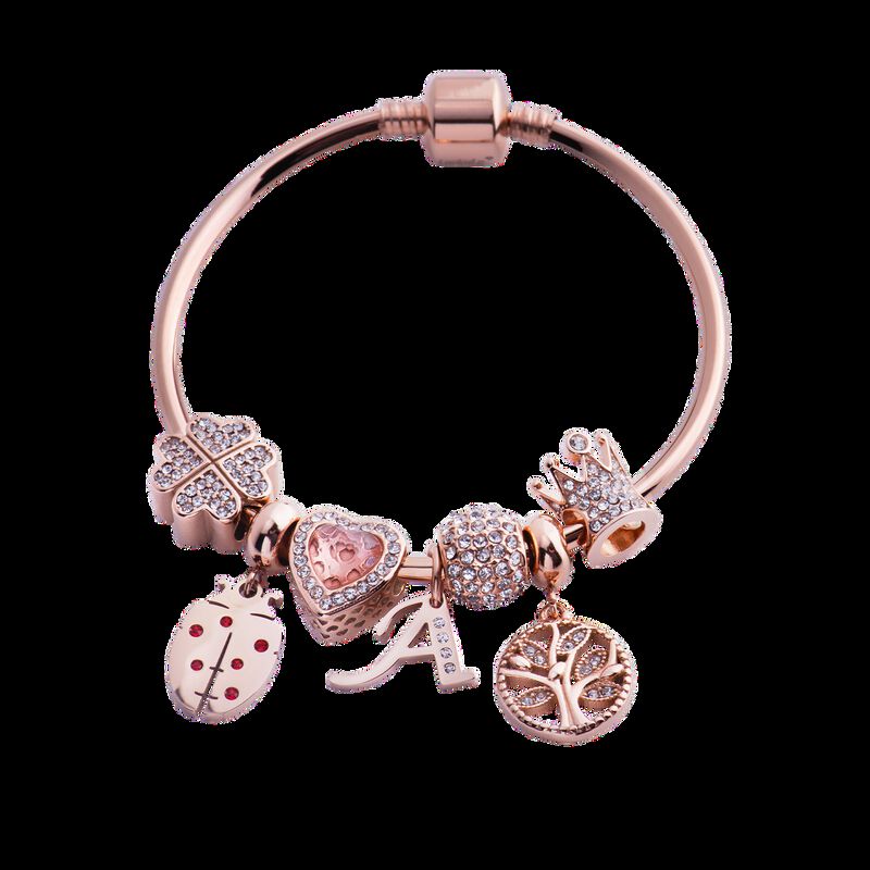 Charm Original, Dije Inicial Letra Zirconia, Jo... image number null