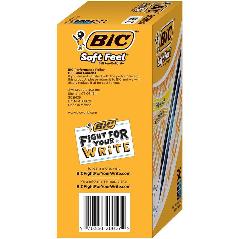 Bol&iacute;grafos Bic Soft Feel Retr&aacute;ctiles, Paquete D... image number null