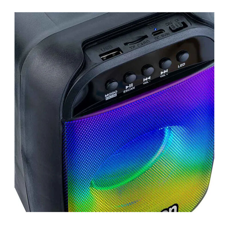 Bocina Port&aacute;til Negra con Bluetooth y Lector US... image number null